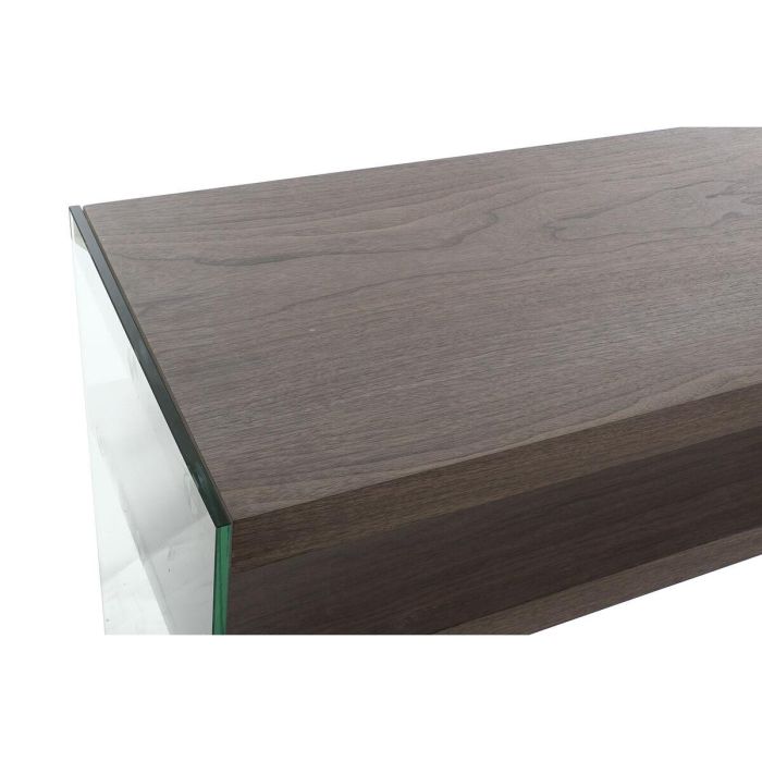 Consola DKD Home Decor Marrón Transparente Cristal Nogal Madera MDF 160 x 45 x 80 cm 1