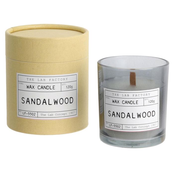 Home Deco Factory Vela Cera 120G Apothicaire Vaso Cristal Mecha Madera Aromas Variados 4