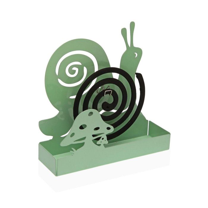 Soporte para espirales antimosquitos Versa Verde Metal 5 x 17 x 17 cm Caracol Soporte para espirales antimosquitos Versa Verde Metal 5 x 17 x 17 cm Caracol