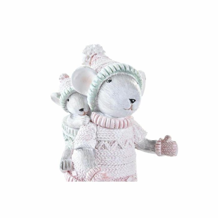 Figura Navidad Fantasia DKD Home Decor Rosa Gris 5 x 11 x 7 cm 1 Figura Navidad Fantasia DKD Home Decor Rosa Gris 5 x 11 x 7 cm 1