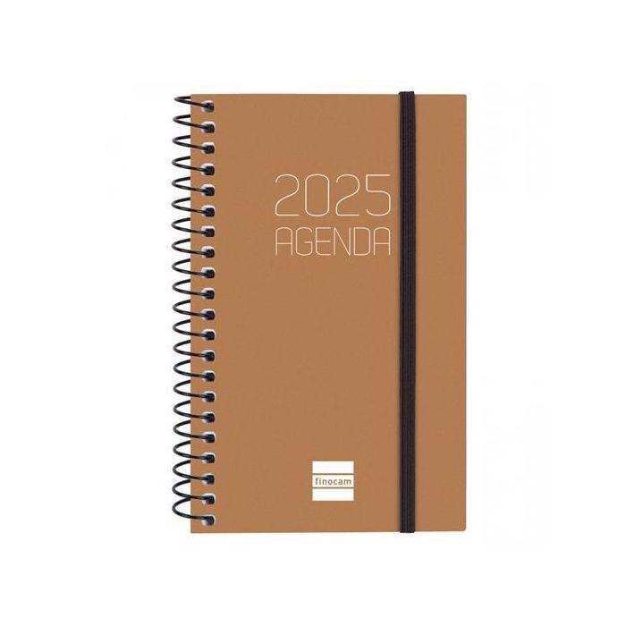 Finocam Agenda Anual Opaque Espiral E3-79x127 mm Svh Marrón 2025 Finocam Agenda Anual Opaque Espiral E3-79x127 mm Svh Marrón 2025