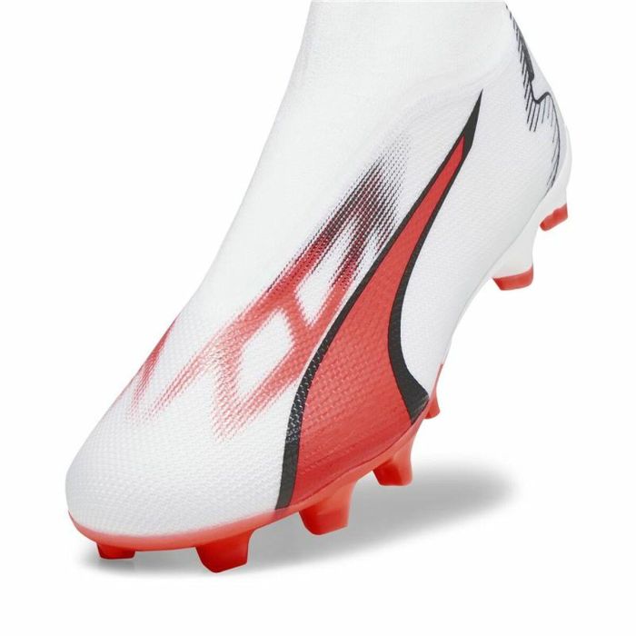 Botas de Fútbol para Adultos Puma Ultra Match+ Ll Fg/A Blanco Rojo 2 Botas de Fútbol para Adultos Puma Ultra Match+ Ll Fg/A Blanco Rojo 2