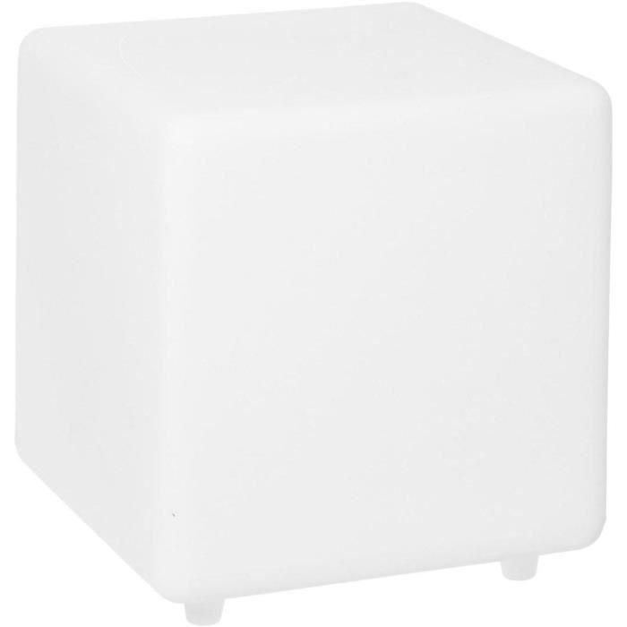 Cubo solar luminoso - LUMISKY - CASY - H30 cm - Taburete de mesa de centro - LED blanco y multicolor Cubo solar luminoso - LUMISKY - CASY - H30 cm - Taburete de mesa de centro - LED blanco y multicolor