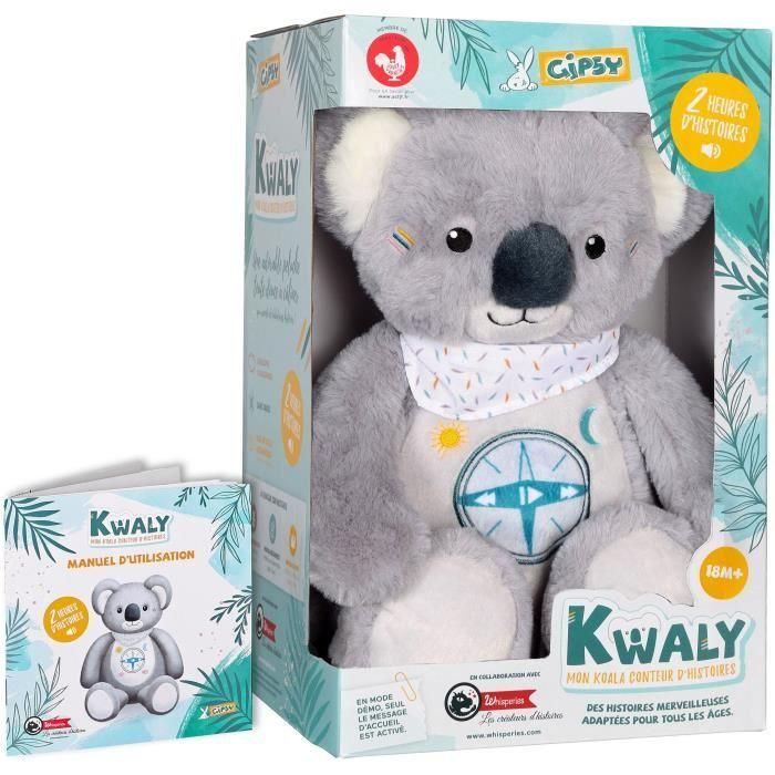 Gipsy Toys Kwaly Osito de Peluche Narrador Interactivo Cuentacuentos para Niños 0-7 Años con Historias Animadas y Sonoras Whisperies
