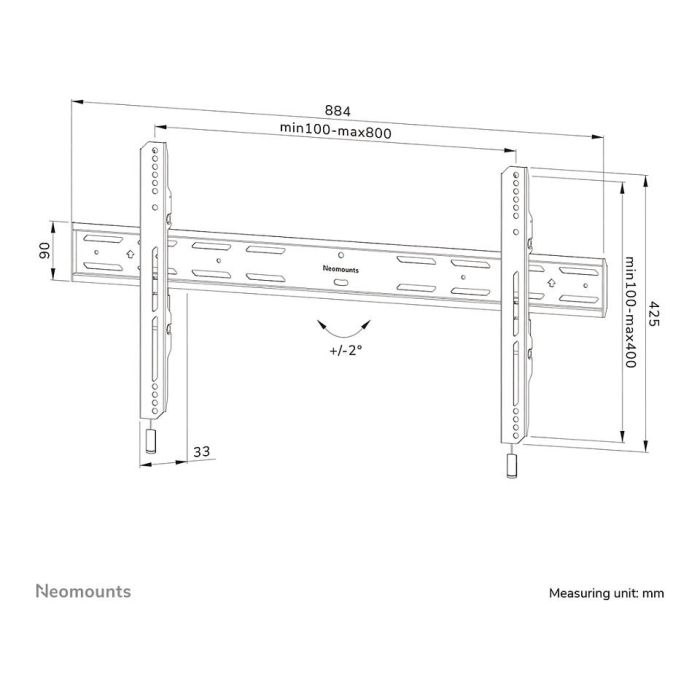 Soporte TV Neomounts WL30S-850BL18 43-86" 43" 86" 100 kg 11