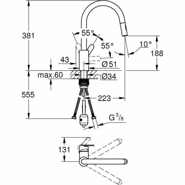 GROHE - Mezclador monomando de lavabo 1