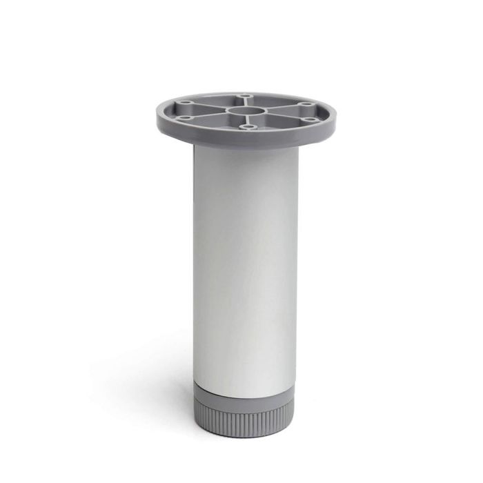 Rei Pata cilíndrica de aluminio anodizado mate mod.405, Ø3,9x15cm, para muebles bajos Rei Pata cilíndrica de aluminio anodizado mate mod.405, Ø3,9x15cm, para muebles bajos