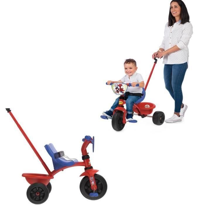 Smoby - Triciclo Be Fun - Spidey - Escalable de 15 meses a 3 años - Bastón parental regulable en 3 posiciones - Cinturón de seguridad 4 Smoby - Triciclo Be Fun - Spidey - Escalable de 15 meses a 3 años - Bastón parental regulable en 3 posiciones - Cinturón de seguridad 4