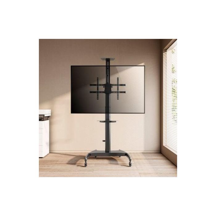 Aisens FT70TE-169 Soporte de Suelo para TV 37-70" con Ruedas, Manivela, Giratorio, Inclinable, 50kg, VESA 600x400, Bandeja DVD, Soporte Cámara, Negro 3 Aisens FT70TE-169 Soporte de Suelo para TV 37-70" con Ruedas, Manivela, Giratorio, Inclinable, 50kg, VESA 600x400, Bandeja DVD, Soporte Cámara, Negro 3