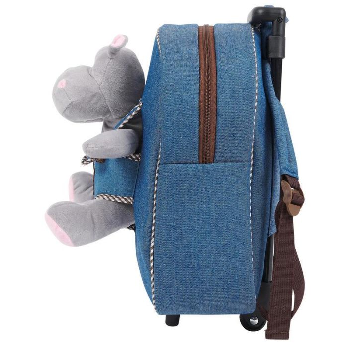 Trolley + Peluche Hipopotamo Holly 38cm 3