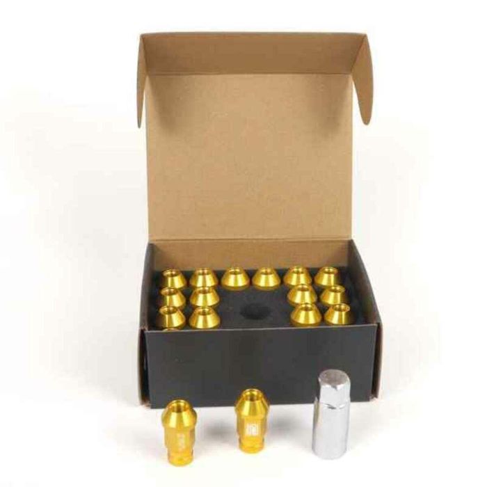 Set Tuercas OMP 7075 40 mm M14 x 1,50 20 uds Oro 3 Set Tuercas OMP 7075 40 mm M14 x 1,50 20 uds Oro 3