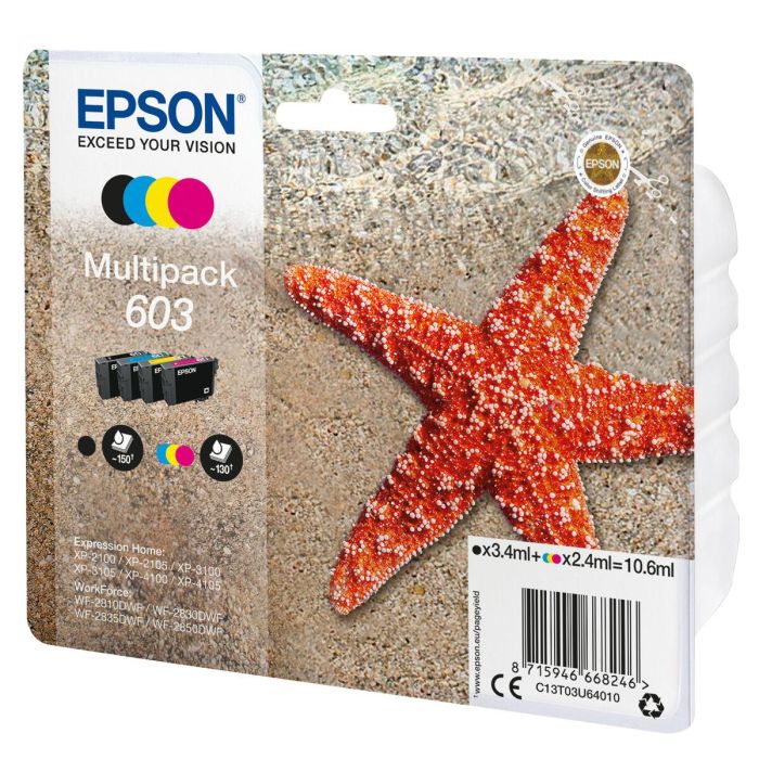 EPSON tinta MultiPack Std Estrella de mar 4 tintas 603 RF / AM Multi 2 EPSON tinta MultiPack Std Estrella de mar 4 tintas 603 RF / AM Multi 2