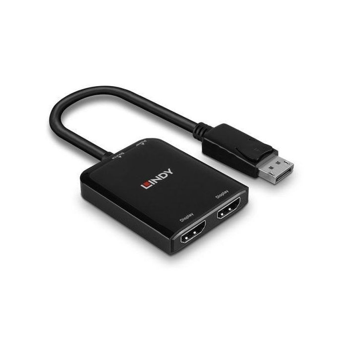 Lindy Hub MST Activo DisplayPort a 2 Puertos HDMI 4K (3840x2160@30Hz) para Monitores y TV - Duplica y Expande Señales 2 Lindy Hub MST Activo DisplayPort a 2 Puertos HDMI 4K (3840x2160@30Hz) para Monitores y TV - Duplica y Expande Señales 2
