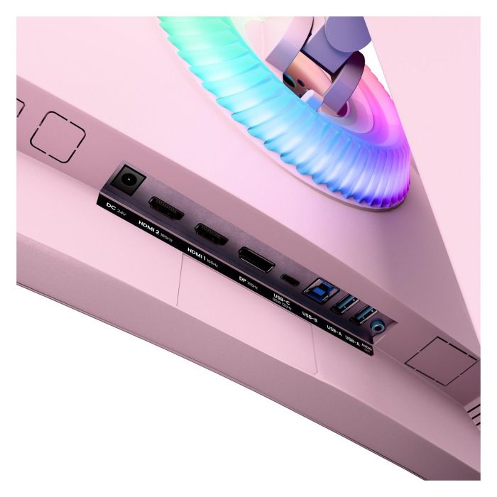 Arozzi Nova 49" Curved Monitor Gaming, Pantalla VA 5120 x 1440 Dual QHD, 165Hz, 4ms, 1500R, Altavoces, HDMI 2.1, DisplayPort, Rosa