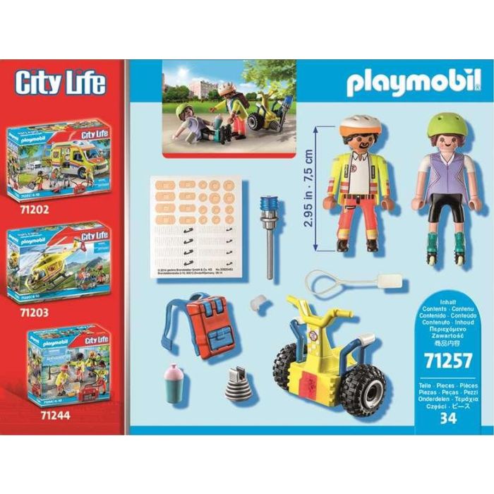 Pack rescate con balance racer playmobil city life starter 3