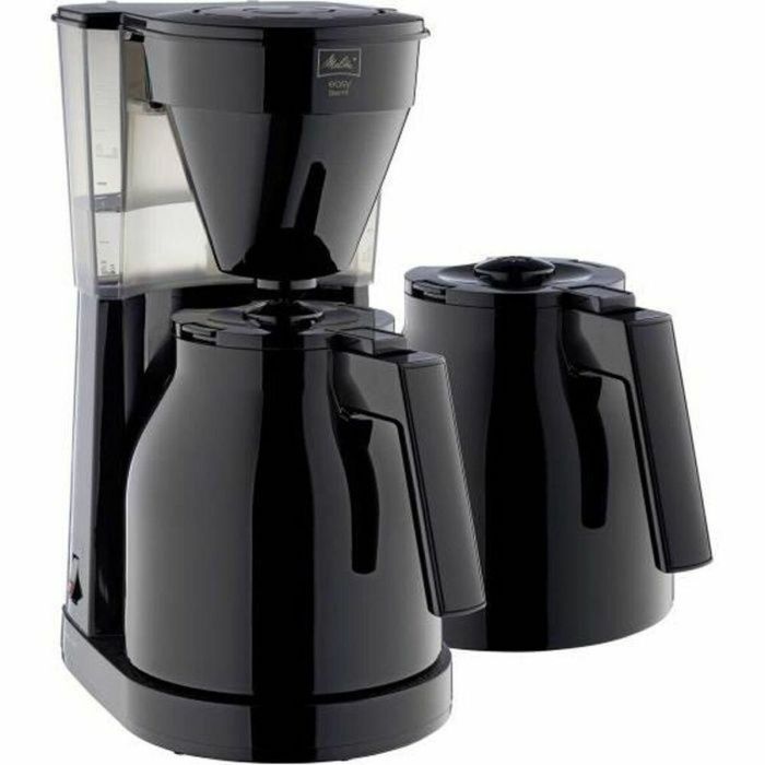 Melitta Easy Therm II - Cafetera de filtro 1L 1050W con 2da jarra negra