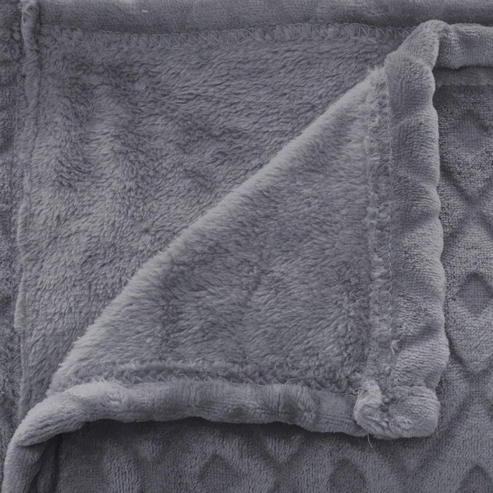 Atmosphera Manta de Invierno 'Winter Rhombus' Gris 230x180cm Poliéster Extra Cálida 1kg 1