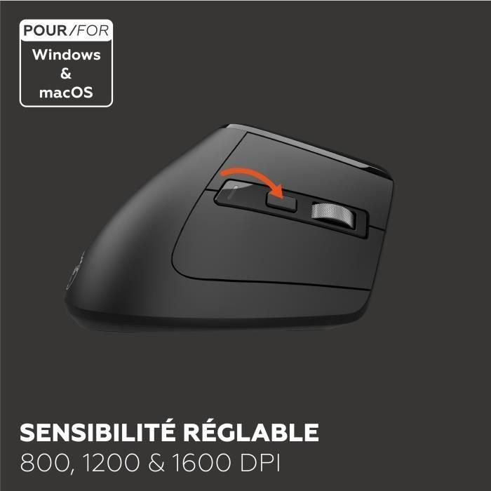 Mobility Lab ML314259 Ratón ergonómico inalámbrico negro 3 Mobility Lab ML314259 Ratón ergonómico inalámbrico negro 3