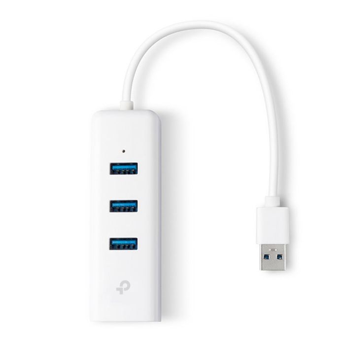 Tp-Link Adaptador Usb 2 En 1 Con Hub De 3 Puertos Usb 3.0 Y Adaptador Ethernet Gigabit