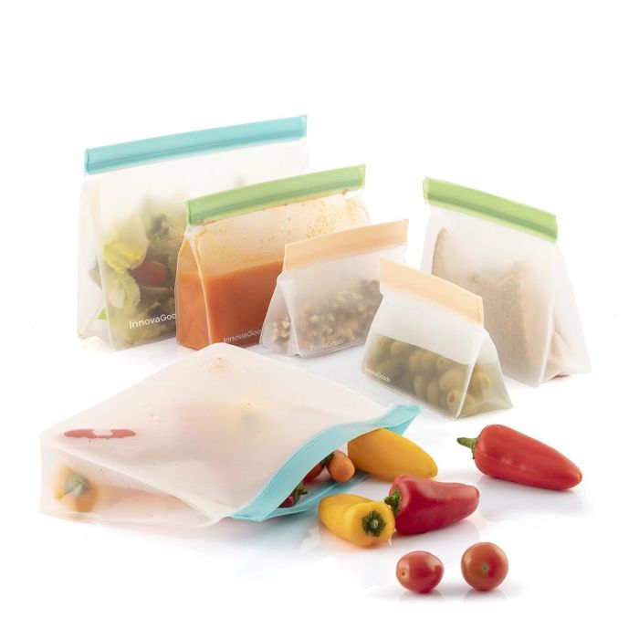 Set de Bolsas Reutilizables Herméticas Zags InnovaGoods 6 Unidades 4
