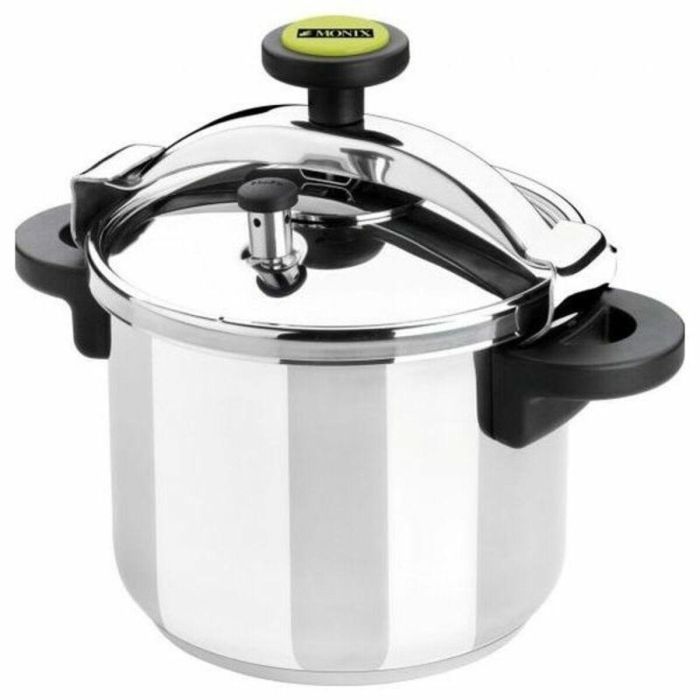 Monix M530002 Olla a Presión Classica 6L Ø22cm Acero Inoxidable 18/10 Cierre Puente Asas Baquelita Apta todo tipo de Cocinas
