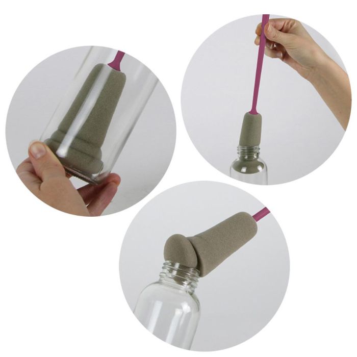 Cook Concept Esponja Limpia Botellas con Punta de Esponja para Biberones y Botellas, d.5,5 cm; h.34,5 cm 2