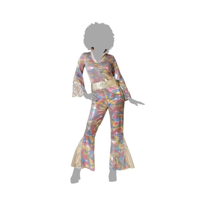 Disfraz Disco Mujer Adulto Multicolor Con Cinturón M-L 4