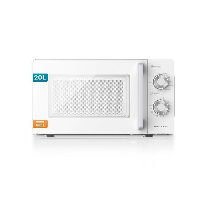 Grunkel Microondas con Grill 700 W 20 L Blanco