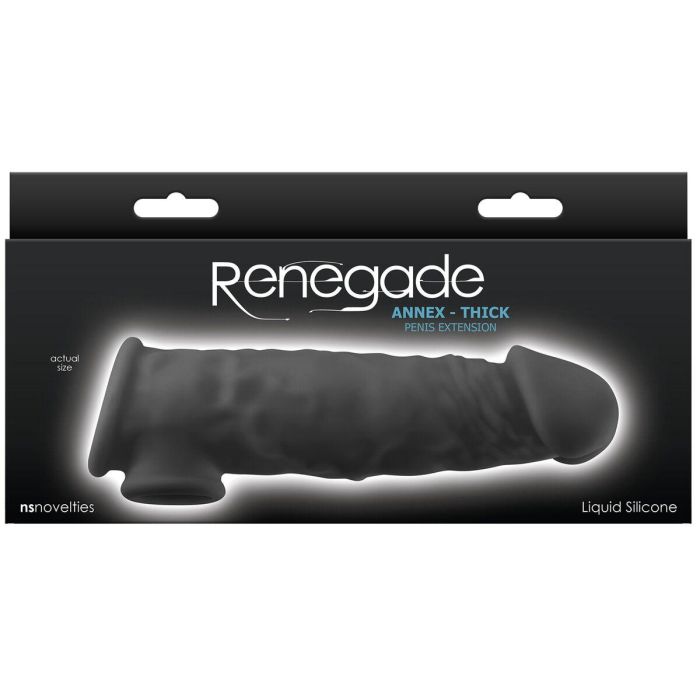 Funda para pene NS Novelties Renegade Negro 18,6 x 4,3 x 5,5 cm 1 Funda para pene NS Novelties Renegade Negro 18,6 x 4,3 x 5,5 cm 1