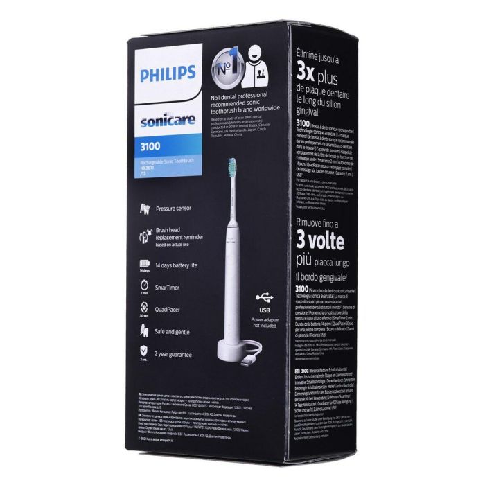 Philips HX3671/13 Cepillo de Dientes Eléctrico Sonicare Serie 3000 Blanco 10