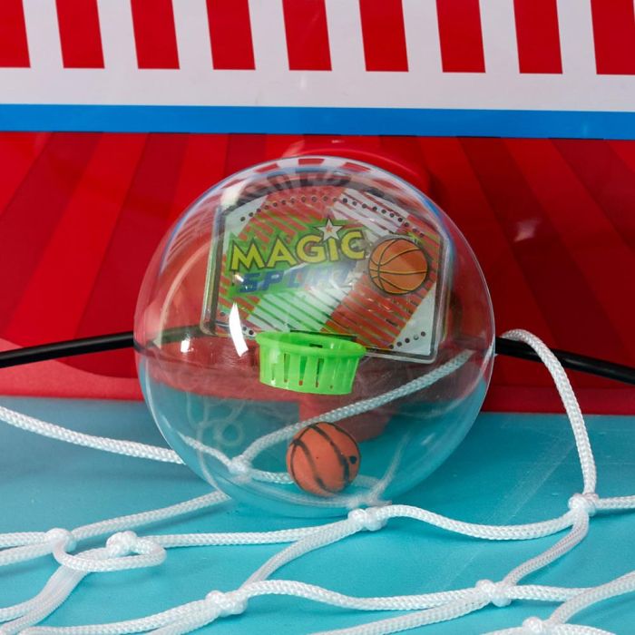 Mister Gadget Bola Juego de Baloncesto con Luces y Sonidos, Incluye Pilas LR44, Colores Surtidos (Rosa, Verde), d.7,5 cm 1