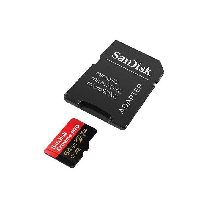 SanDisk Tarjeta Memoria MicroSDXC Extreme Pro 64 GB UHS-I U3 V30 A2 para Video 4K Cámaras y Drones (200 MB/s) 2 SanDisk Tarjeta Memoria MicroSDXC Extreme Pro 64 GB UHS-I U3 V30 A2 para Video 4K Cámaras y Drones (200 MB/s) 2