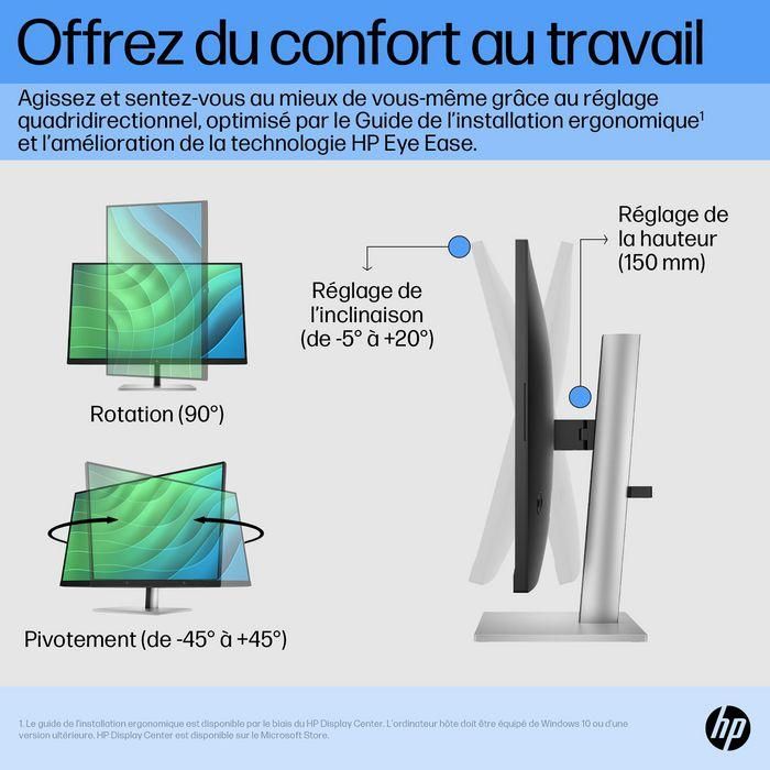 HP E27 G5 Monitor FHD para Oficina y Hogar, con Imágenes Nítidas, Confort Personalizado y Gran Flexibilidad 11