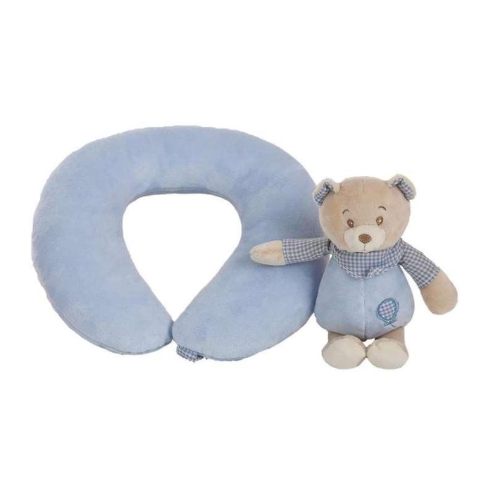 Creaciones Llopis Cojín Infantil Decorativo Oso Lulu Azul 20x24 cm de Poliéster con Peluche de Oso 18 cm para Niños +3 Años Creaciones Llopis Cojín Infantil Decorativo Oso Lulu Azul 20x24 cm de Poliéster con Peluche de Oso 18 cm para Niños +3 Años