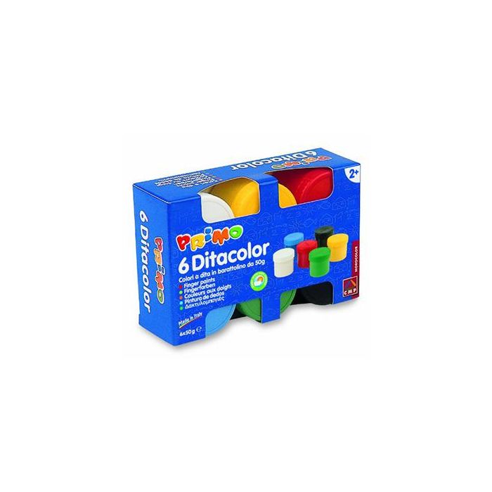 Pintura De Dedos Primo 50 gr Caja De 6 Unidades Colores Surtidos