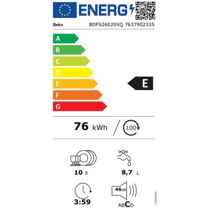 Lavavajillas BEKO BDFS26020XQ Acero 45 cm 1 Lavavajillas BEKO BDFS26020XQ Acero 45 cm 1