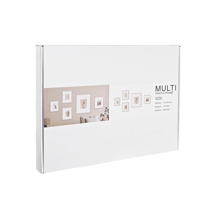 DKD Home Decor Marco de Fotos Estilo Boho Natural Blanco Set de 5, 45 cm Alto x 32.5 cm Ancho x 1.5 cm Fondo, Mdf y Cristal 3 DKD Home Decor Marco de Fotos Estilo Boho Natural Blanco Set de 5, 45 cm Alto x 32.5 cm Ancho x 1.5 cm Fondo, Mdf y Cristal 3