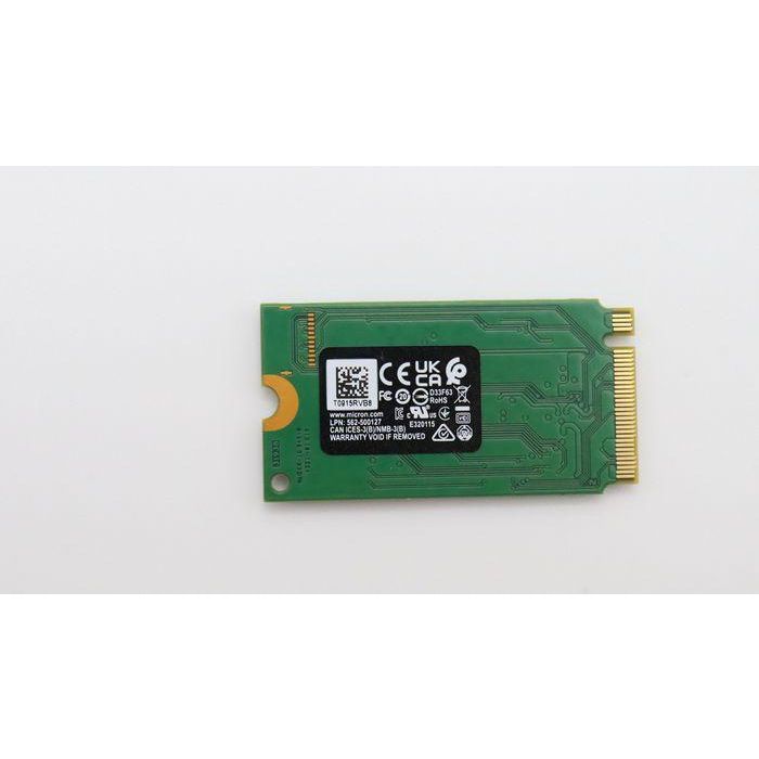 Lenovo M.2 2242 solid-state drive, 512GB capacity, PCIe 4x4 interface, optimized for high-speed data transfer, OPAL certified. 2 Lenovo M.2 2242 solid-state drive, 512GB capacity, PCIe 4x4 interface, optimized for high-speed data transfer, OPAL certified. 2