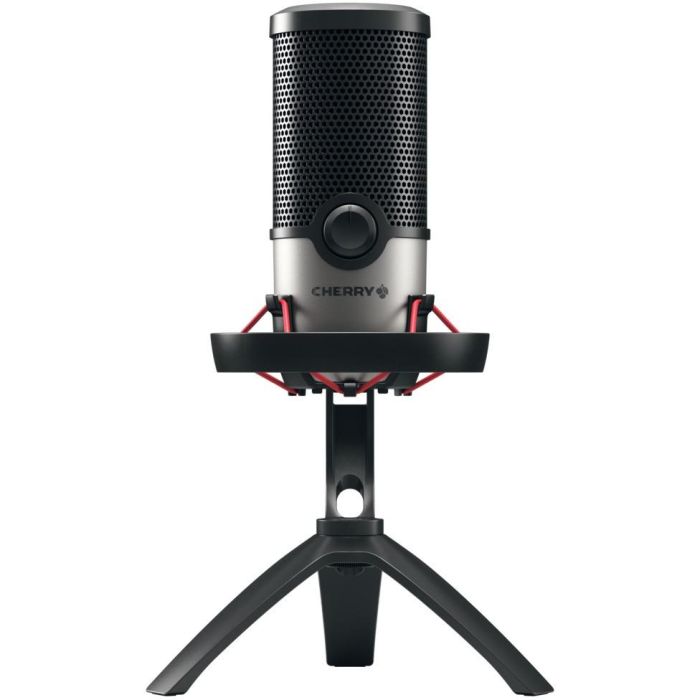 CHERRY UM 6.0 ADVANCED Micrófono USB de Mesa Cardioide/Omnidireccional Plata/Negro 24bit/96kHz