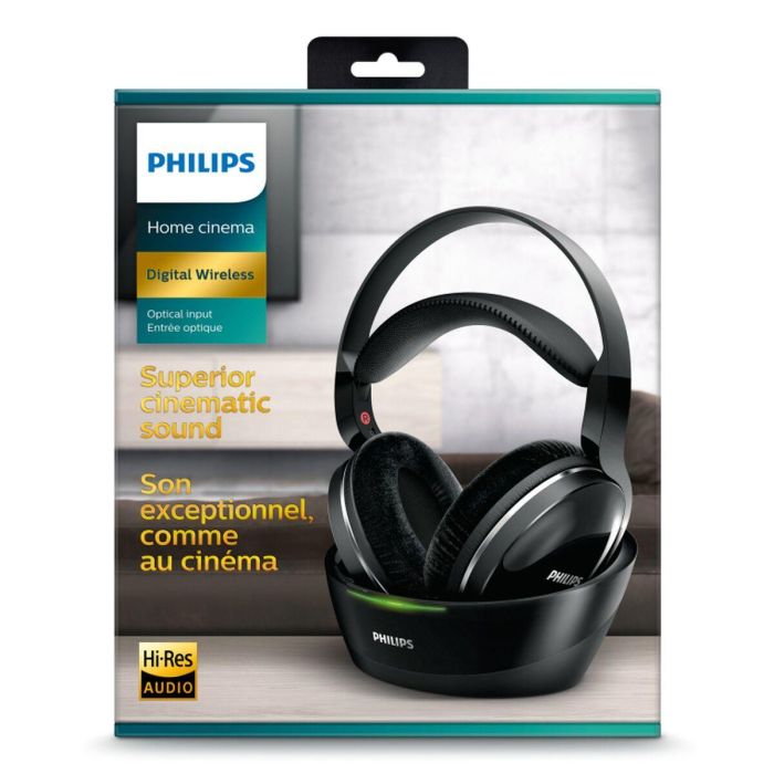 Philips SHD8850/12 Auriculares Inalámbricos Digitales Diadema, Sonido Cinematográfico 40mm, 20h Autonomía, Negro 1 Philips SHD8850/12 Auriculares Inalámbricos Digitales Diadema, Sonido Cinematográfico 40mm, 20h Autonomía, Negro 1