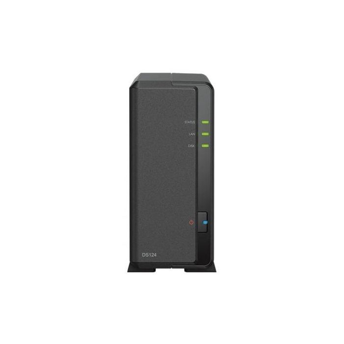 SYNOLOGY DS124 NAS Servidor de Almacenamiento Escritorio Realtek RTD1619B 1.7GHz 1GB DDR4 0TB DiskStation Manager Negro