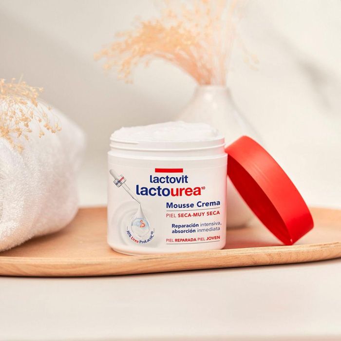 Lactovit Mousse Crema Lactourea Cara y Cuerpo 400 ml - Tratamiento Intensivo Reparador e Hidratante con 10% Urea ProLactic10 2