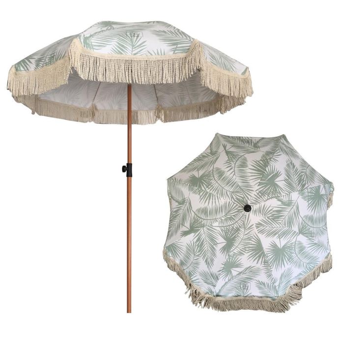 Parasol DKD Home Decor Blanco Verde 180 x 1 x 180 cm 1