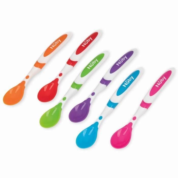 Nuby NUB0048526055753 Juego de 6 cucharas de destete Multicolor 1