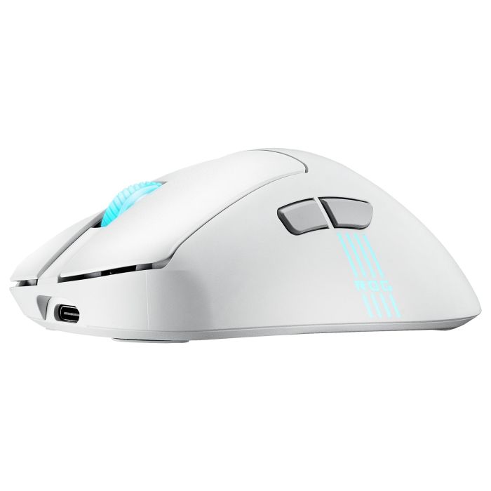 Asus ROG Keris II Origin WHT Ratón Gaming Mano Derecha RF Wireless + Bluetooth + USB Óptico 42000 DPI Blanco 90MP04A0-BMUA10