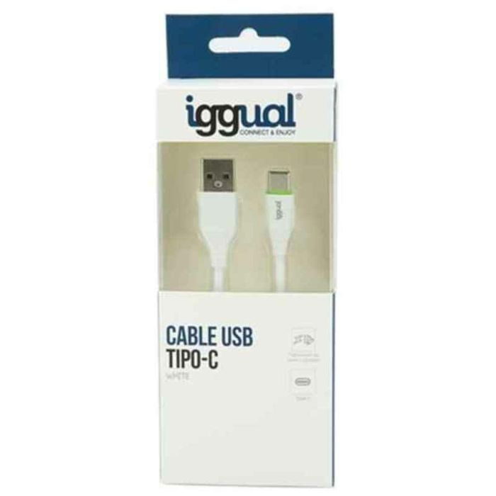 Cable USB A a USB C iggual IGG316948 1 m Blanco Cable USB A a USB C iggual IGG316948 1 m Blanco