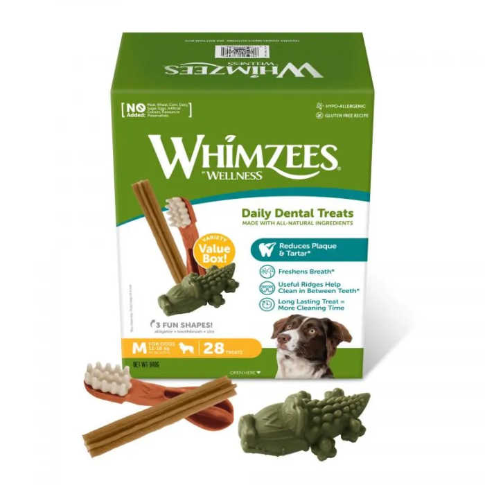 Whimzees Caja Variety Value Box M 28 Unidades