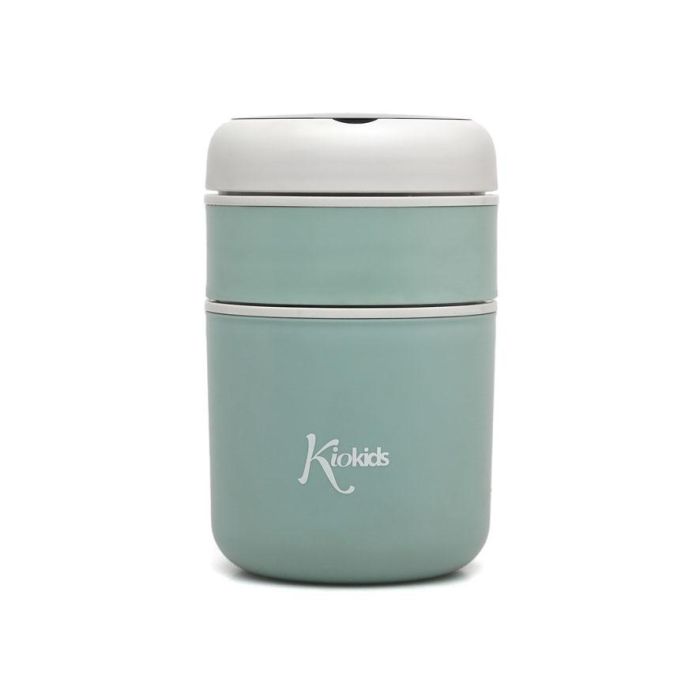 KioKids Termo 710 mL Acero Inoxidable Doble Compartimento para Sólidos y Papillas Mantiene Temperatura 4h Cuchara Bebés Verde Salvia 2 KioKids Termo 710 mL Acero Inoxidable Doble Compartimento para Sólidos y Papillas Mantiene Temperatura 4h Cuchara Bebés Verde Salvia 2