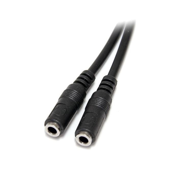 Adaptador Audio Jack Startech MUY1MFFS Negro 0,2 m 3 Adaptador Audio Jack Startech MUY1MFFS Negro 0,2 m 3