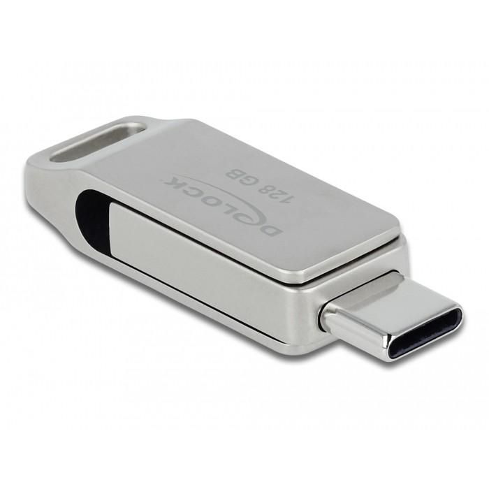 STICK DELOCK USB 3.2 Gen 1 USB-C + Typ-A Speicherstick 128GB - Metallgehuse 1